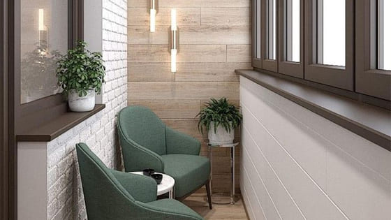 Дизайнерский ремонт балкона